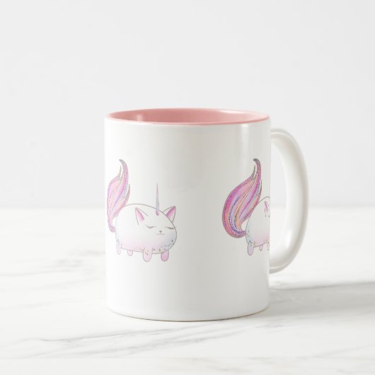 Katicorn in Rosa Zweifarbige Tasse (VorderseiteRechts)