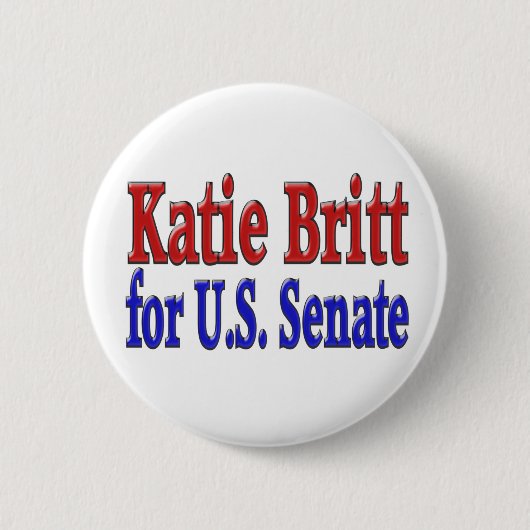 Katie Britt für Senat mit rot-blauem Text Button (Vorderseite)