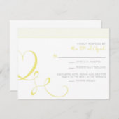 Katie C Ansprechen RSVP Karte (Vorne/Hinten)