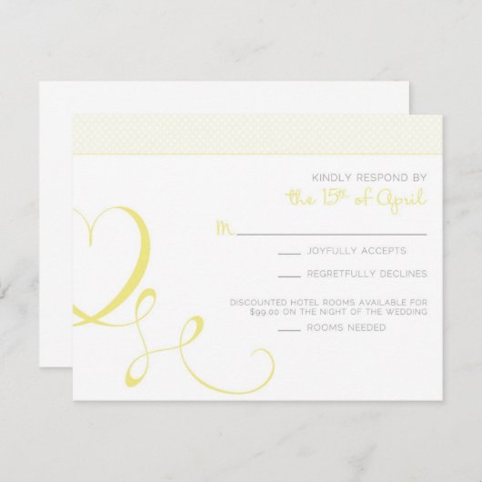 Katie C Ansprechen RSVP Karte (Vorne/Hinten)