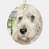 Katie das weiche überzogene Wheaton Terrier Keramik Ornament (Links)