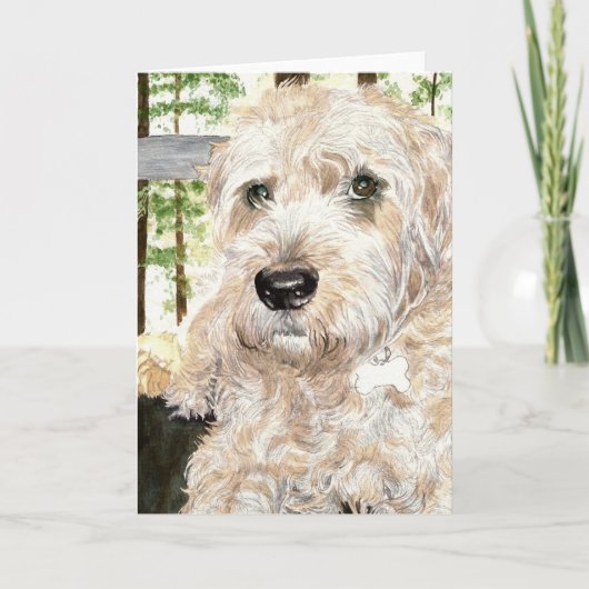 Katie das Wheaton Terrier Karte (Vorderseite)