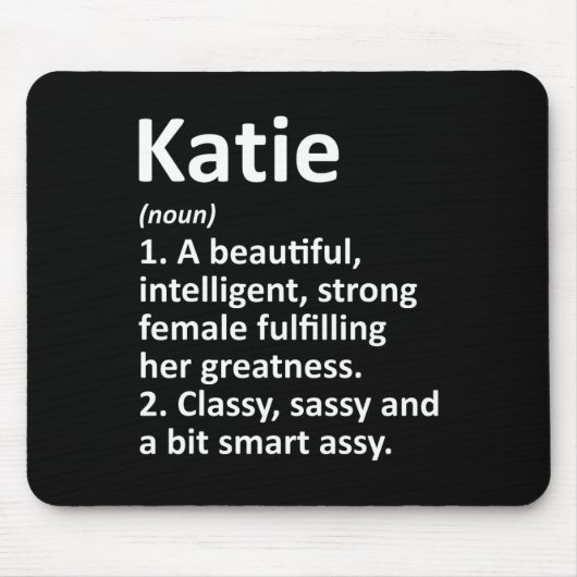 Katie Definition Personalisiert Name Funny Christm Mousepad (Vorne)