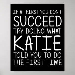 Katie Gift Name Personalisiert Geburtstag Funny Ch Poster