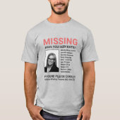 Katie Hobbs - Parody-T - Shirt für Vermisste Perso (Vorderseite)