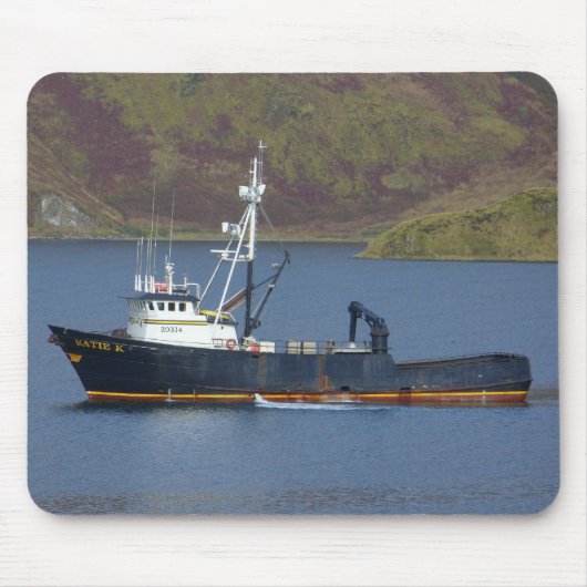Katie K, Krabben-Boot im niederländischen Hafen, Mousepad (Vorne)