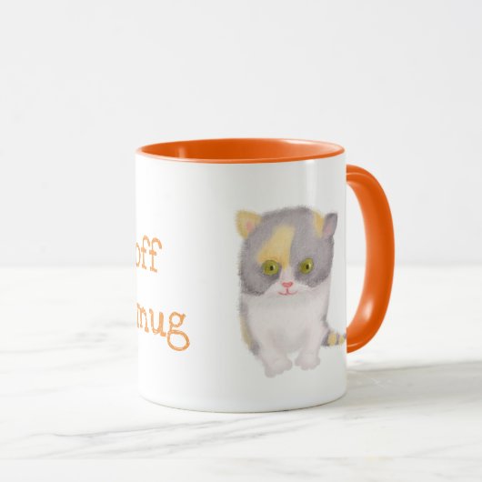 Katie kitten niedlicher personalisierter Schlamm Tasse (VorderseiteRechts)
