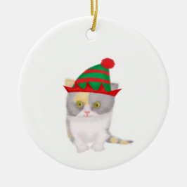 Katie kitten personalisierte Weihnachtsbaumschmuck Keramik Ornament