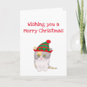 Katie kitten wünscht dir eine fröhliche Weihnachts Karte (Vorderseite)
