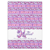 Katie Name bedeutet Herzbrief K Zwischenablage Klemmbrett (Rückseite)