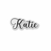 Katie Name - Handgeschriebene Kalligrafie Aufkleber (Vorderseite)