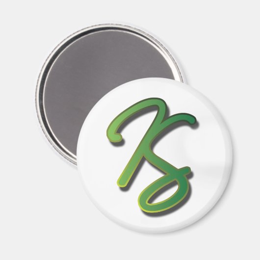 Katie Stodder - Round Magnet (weiß) (Vorderseite/Rückseite)