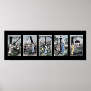 KATIE Vintag Alphabet Letter Name Art Poster