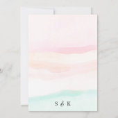 Katie - Wasserfarbenpastel Save the Date Hochzeit Einladung (Rückseite)