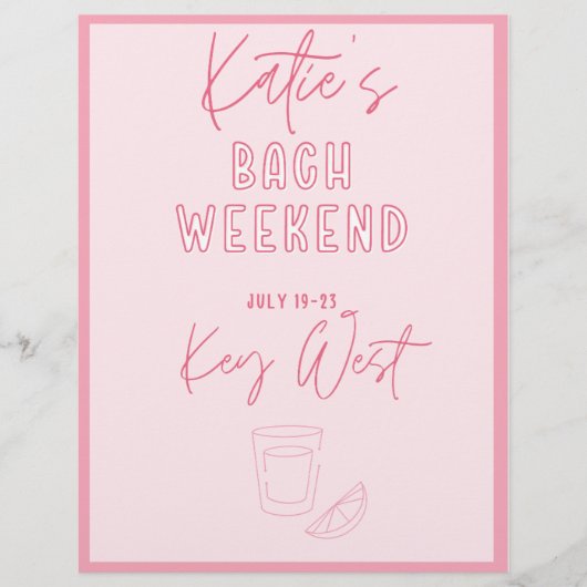 Katies Bach Weekend Events (Vorderseite)