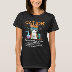 Kation Katzen Chemie lustiger Chemie-Lehrer Stud T-Shirt