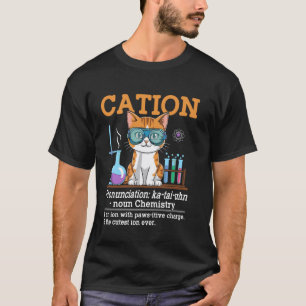 Kation Katzen Chemie lustiger Chemie-Lehrer Stud T-Shirt