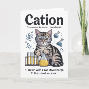 Kation Shirt Katze Wissenschaft Chemie Lehrer Lust Karte