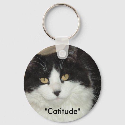 Katitude Katze mit Haltung Schlüsselanhänger (Vorderseite)