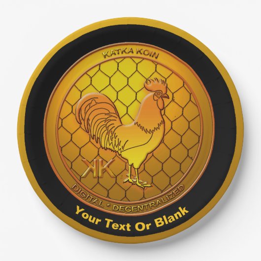 KatkaKoin Kryptowährung ICO Pappteller (Vorderseite)