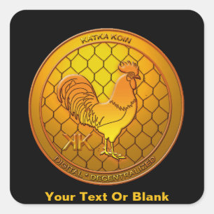 KatkaKoin Kryptowährung ICO Quadratischer Aufkleber