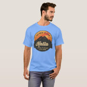 Katla Volcano Iceland Retro Sunset Hiking Camping  T-Shirt (Vorne ganz)