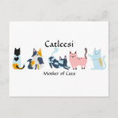 Katleesi, Mutter von Katzen Postkarte (Vorderseite)