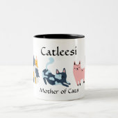 Katleesi, Mutter von Katzen Zweifarbige Tasse (Mittel)