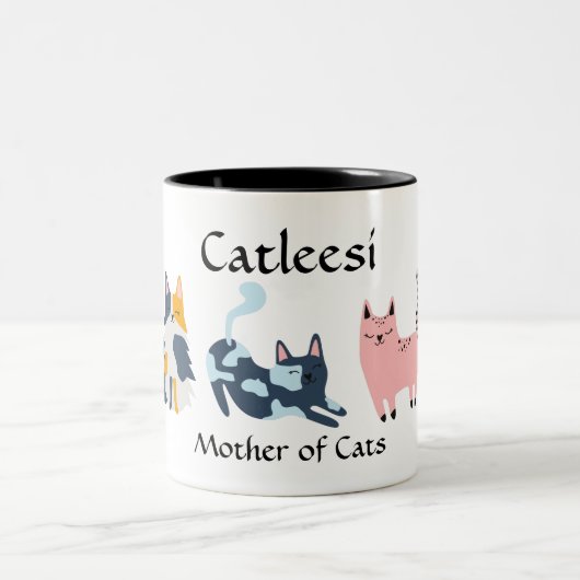 Katleesi, Mutter von Katzen Zweifarbige Tasse (Mittel)