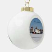 Katmai Bay Ball oder Schneeflocke Keramik Kugel-Ornament (Links)