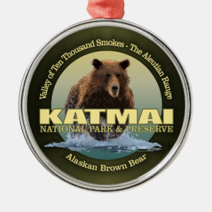Katmai (Braunbär) GEWICHT Silbernes Ornament
