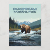 Katmai National Park Alaska Bear Brooks River Postkarte (Vorderseite)