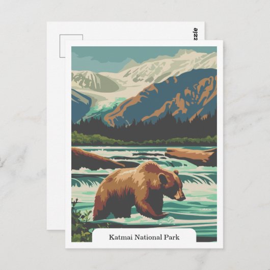 Katmai National Park, Alaska USA Postkarte (Vorne/Hinten)