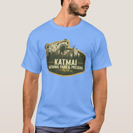 Katmai National Park And Preserve Alaska Retro Bad T-Shirt (Vorderseite)