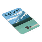 Katmai National Park Grizzly Bears Vintag Magnet (Rechte Seite)