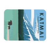 Katmai National Park Grizzly Bears Vintag Magnet (Horizontal)