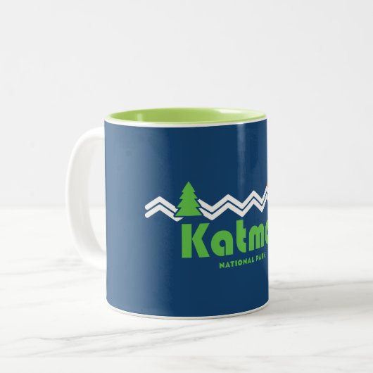 Katmai National Park Retro Zweifarbige Tasse (Vorderseite Links)