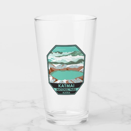 Katmai National Park Summit Krater Lake Alaska Glas (Vorderseite)