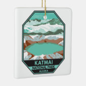 Katmai National Park Summit Krater Lake Alaska Keramikornament (Rechts)