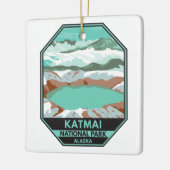 Katmai National Park Summit Krater Lake Alaska Keramikornament (Links)