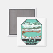 Katmai National Park Summit Krater Lake Alaska Magnet (Vorderseite/Rückseite)