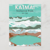 Katmai National Park Summit Krater Lake Alaska Postkarte (Vorderseite)