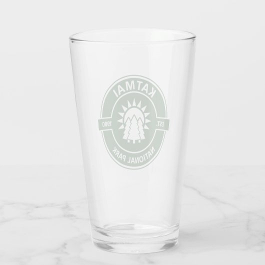 Katmai National Park Sun Trees Glas (Rückseite)