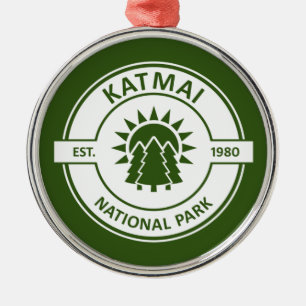 Katmai National Park Sun Trees Ornament Aus Metall