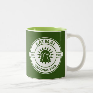 Katmai National Park Sun Trees Zweifarbige Tasse