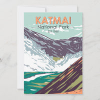 Katmai National Park Ten Tausend Raucher Vintag