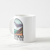 Katmai National Park Ten Tausend Raucher Vintag Kaffeetasse (Vorderseite Links)