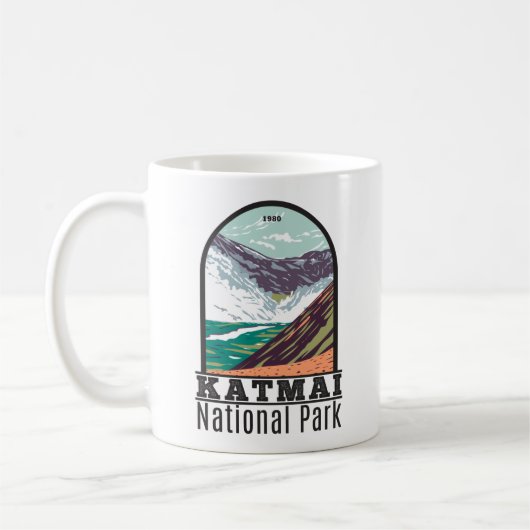 Katmai National Park Ten Tausend Raucher Vintag Kaffeetasse (Links)
