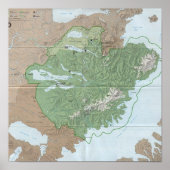 Katmai National Preserve Map Poster (Vorne)