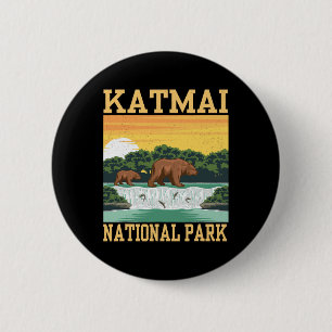 Katmai Nationalpark Alaska Bär Wandern Outdoor Button